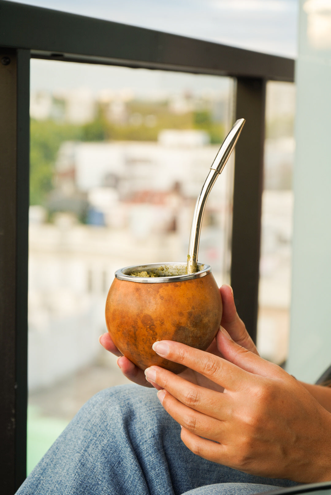 Mate de virola chata de alpaca